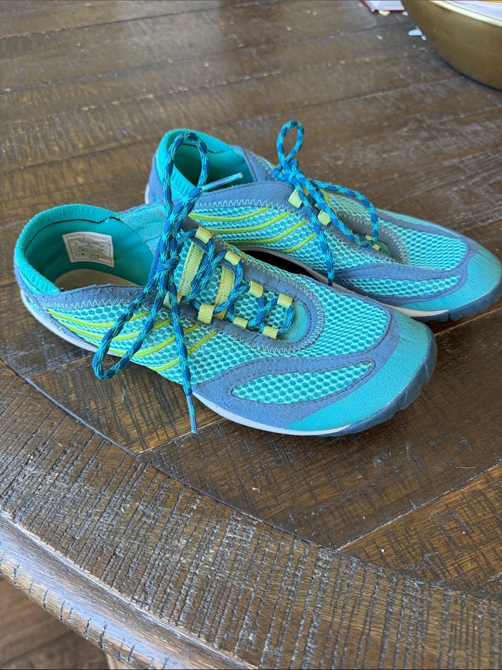 Merrell Barefoot Pace Glove Caribbean Sea Minimalist Trail Shoes Sz women 7